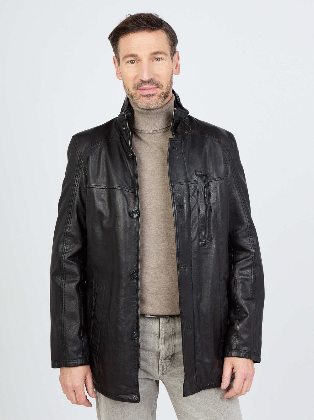 JCC Lederjacke Herren schwarz, XXL