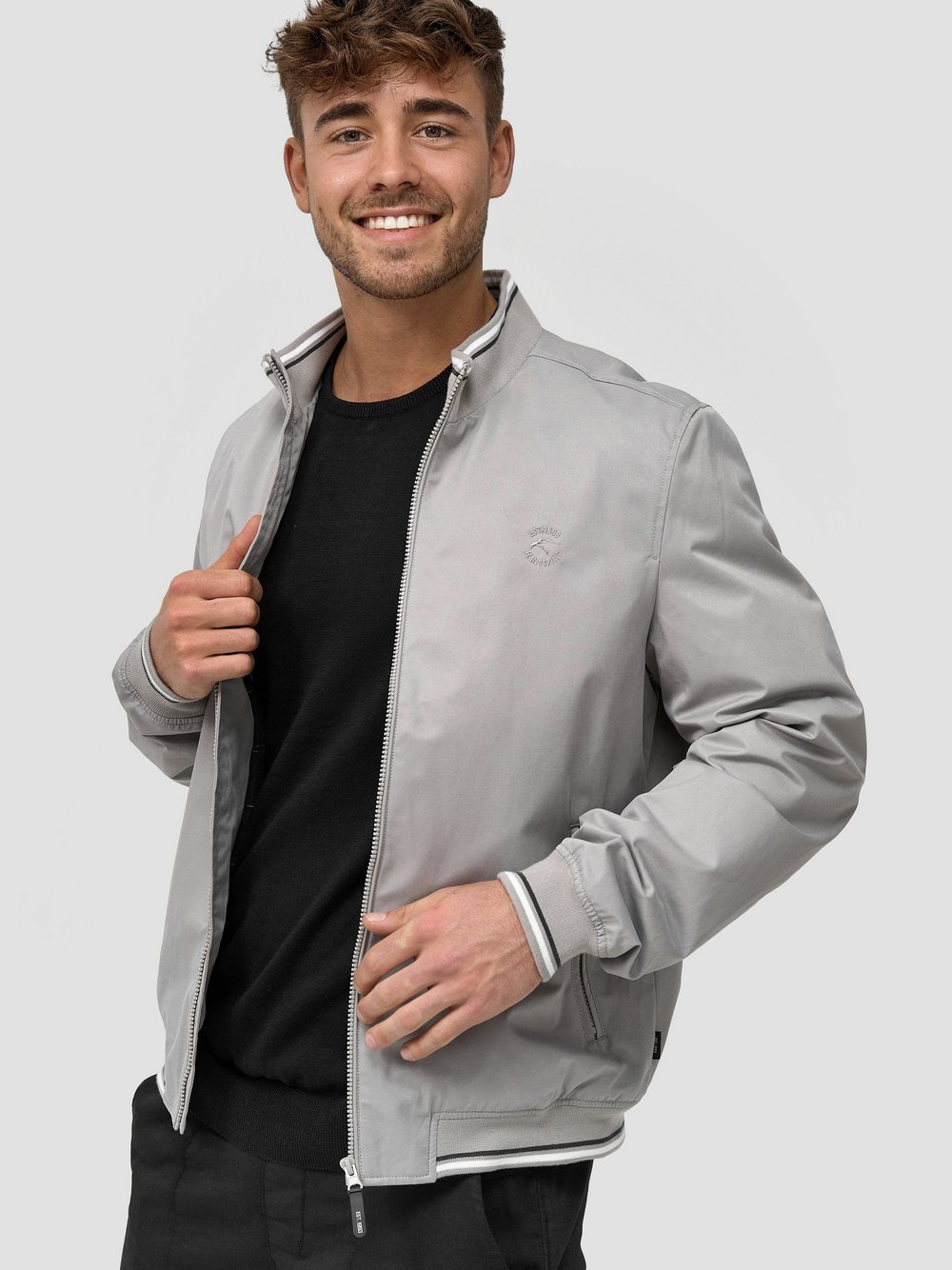 Indicode Übergangsjacke Herren Baumwolle grau, XL