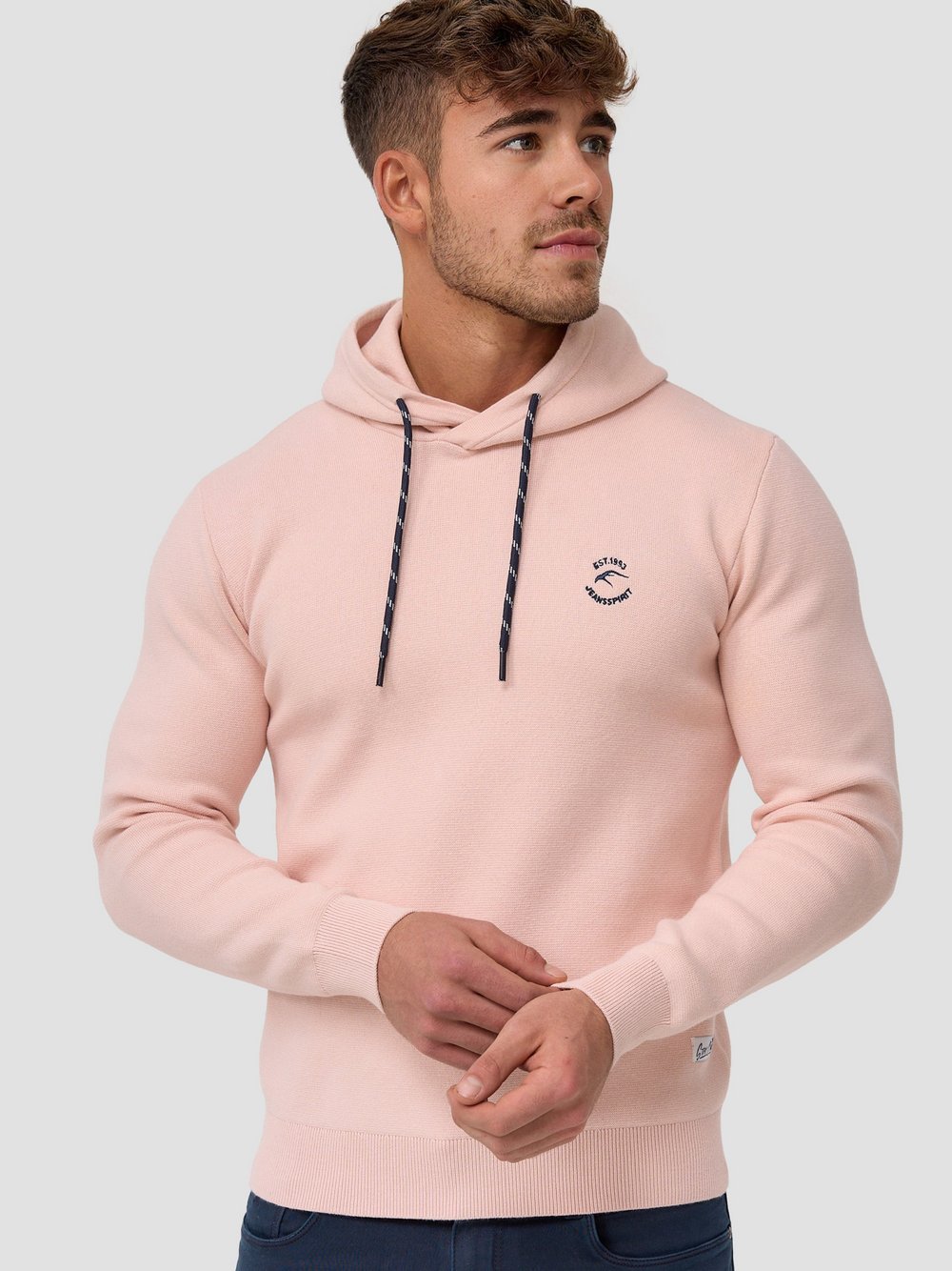 Indicode Kapuzenpullover Herren Baumwolle rosa, XXL