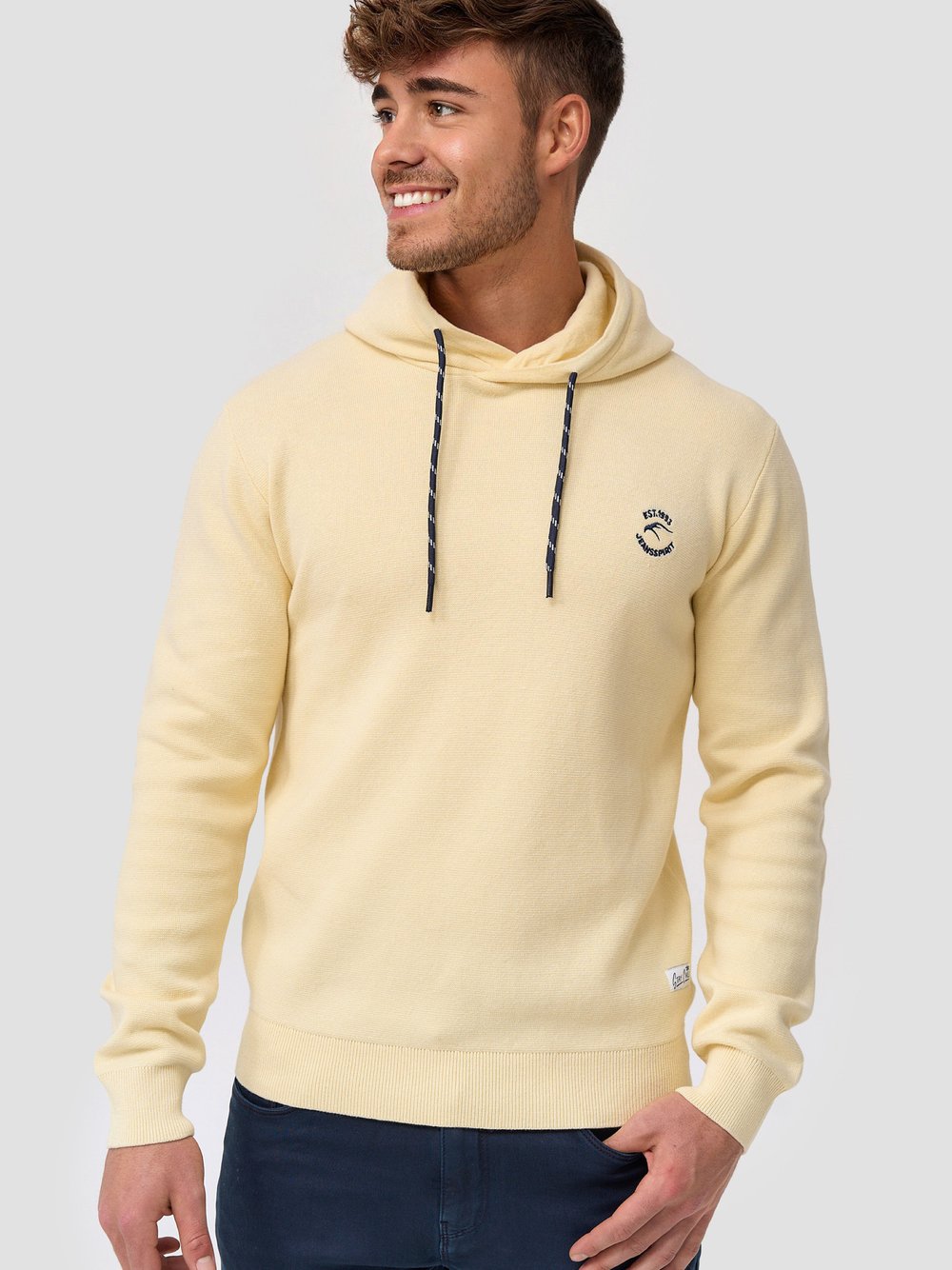 Indicode Kapuzenpullover Herren Baumwolle gelb, L