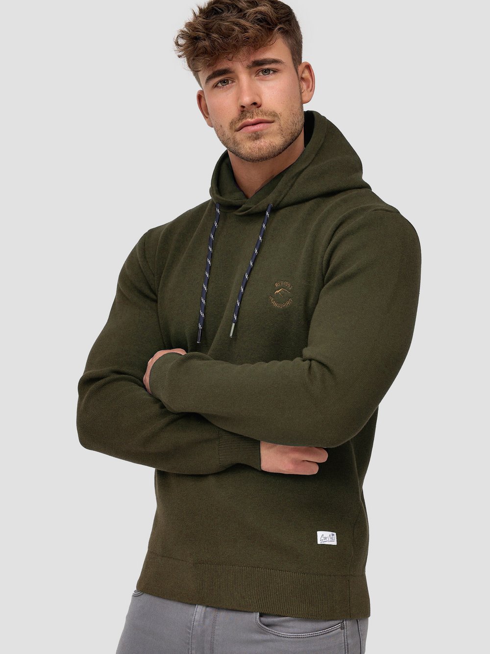 Indicode Kapuzenpullover Herren Baumwolle grün, XXL