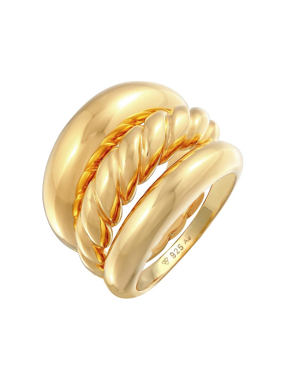 Elli PREMIUM Ring Damen Sterlingsilber gold, 58