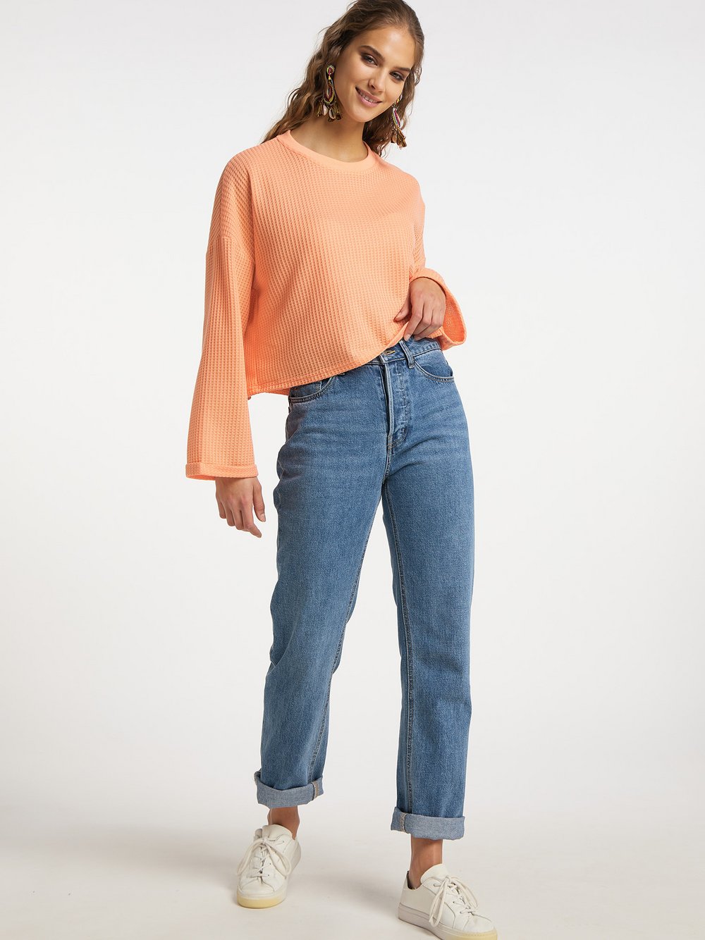 IZIA Sweatshirt Damen orange, S