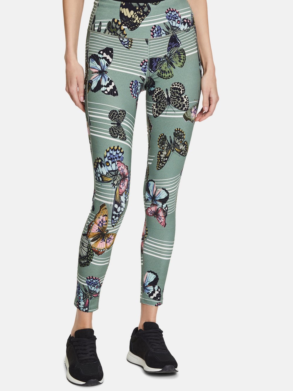 Betty Barclay Leggings Damen Baumwolle grün gemustert, S