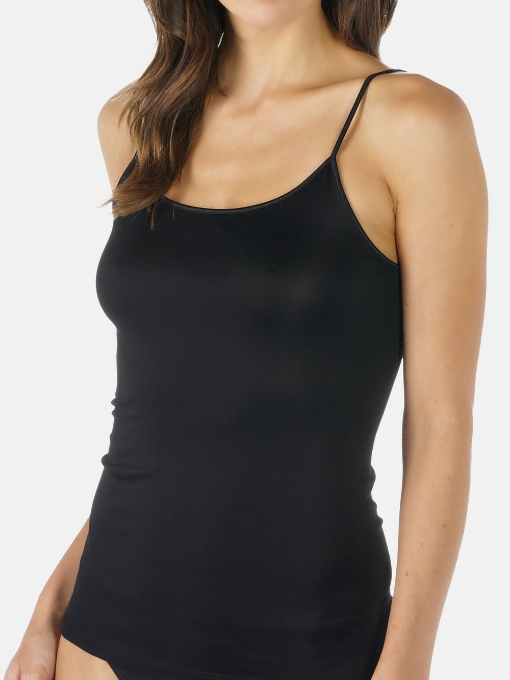 Mey Spaghetti Top Damen Viskose schwarz, 38