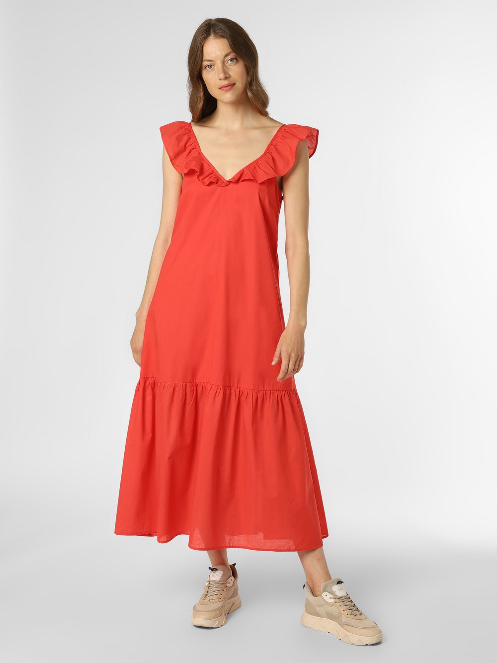 Marie Lund Kleid Damen Baumwolle rot, 36