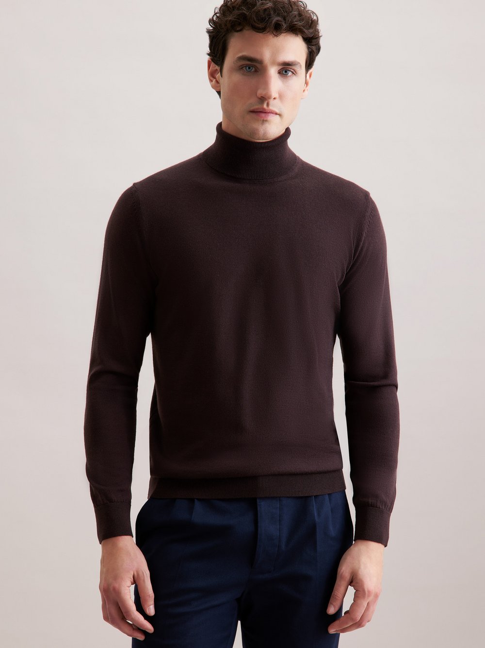 Thumbnail - Seidensticker Pullover Herren Wolle braun, L