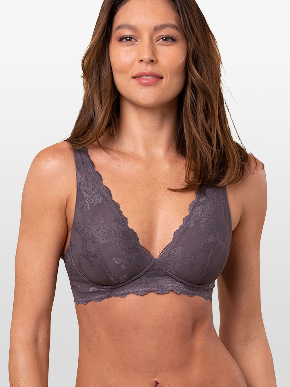 Royal Lounge Bralette  Damen Jersey grau gemustert, 85D