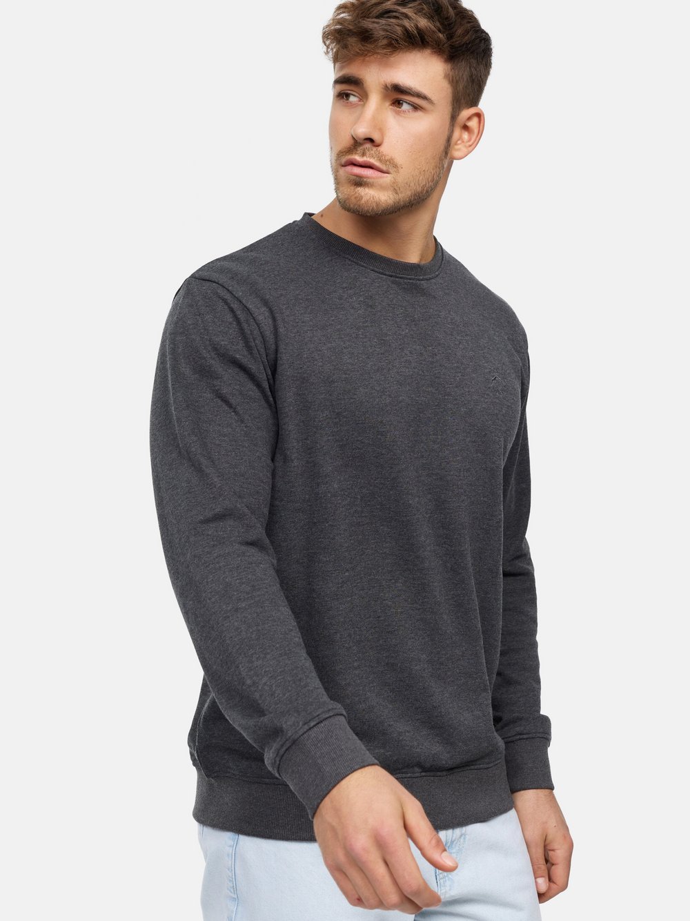 Indicode Sweatshirt Herren Baumwolle grau, XL