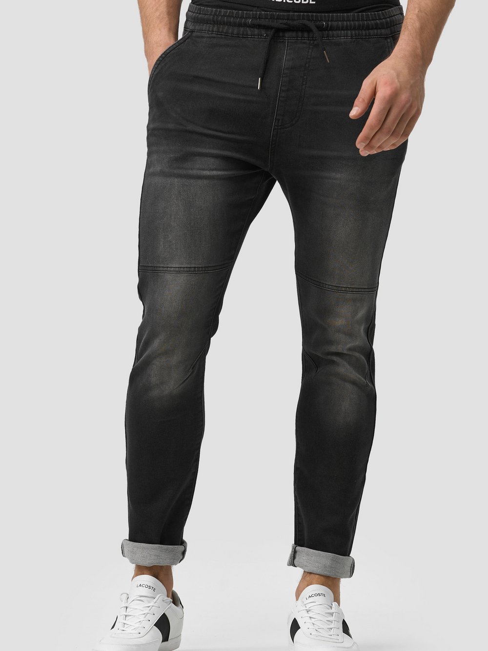 Indicode Hose Herren Baumwolle schwarz, S