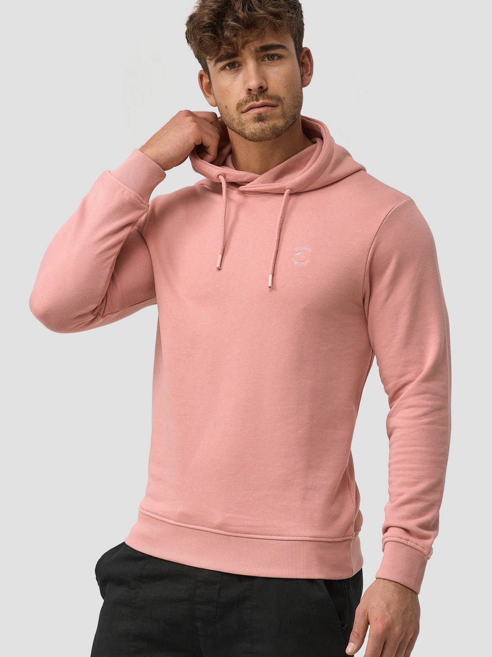 Indicode Kapuzenpullover Herren Baumwolle rosa, XXL