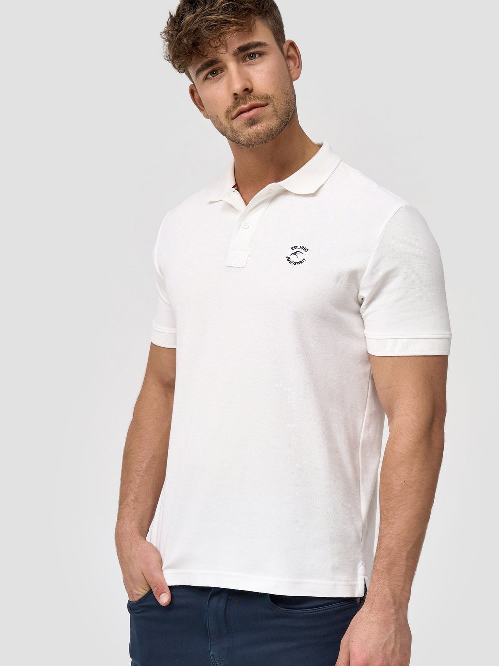 Indicode Poloshirt Herren Baumwolle weiß, XXL