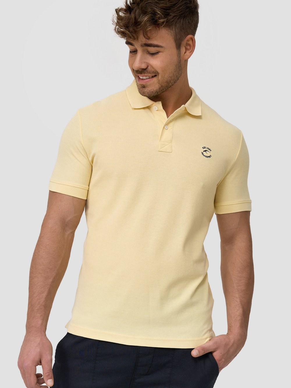 Indicode Poloshirt Herren Baumwolle gelb, XXL