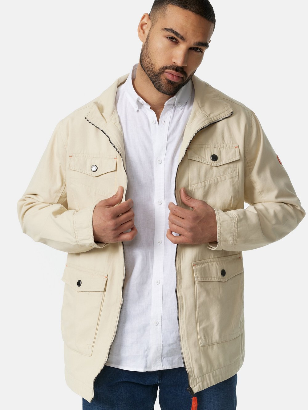 Indicode Übergangsjacke Herren Baumwolle beige, L