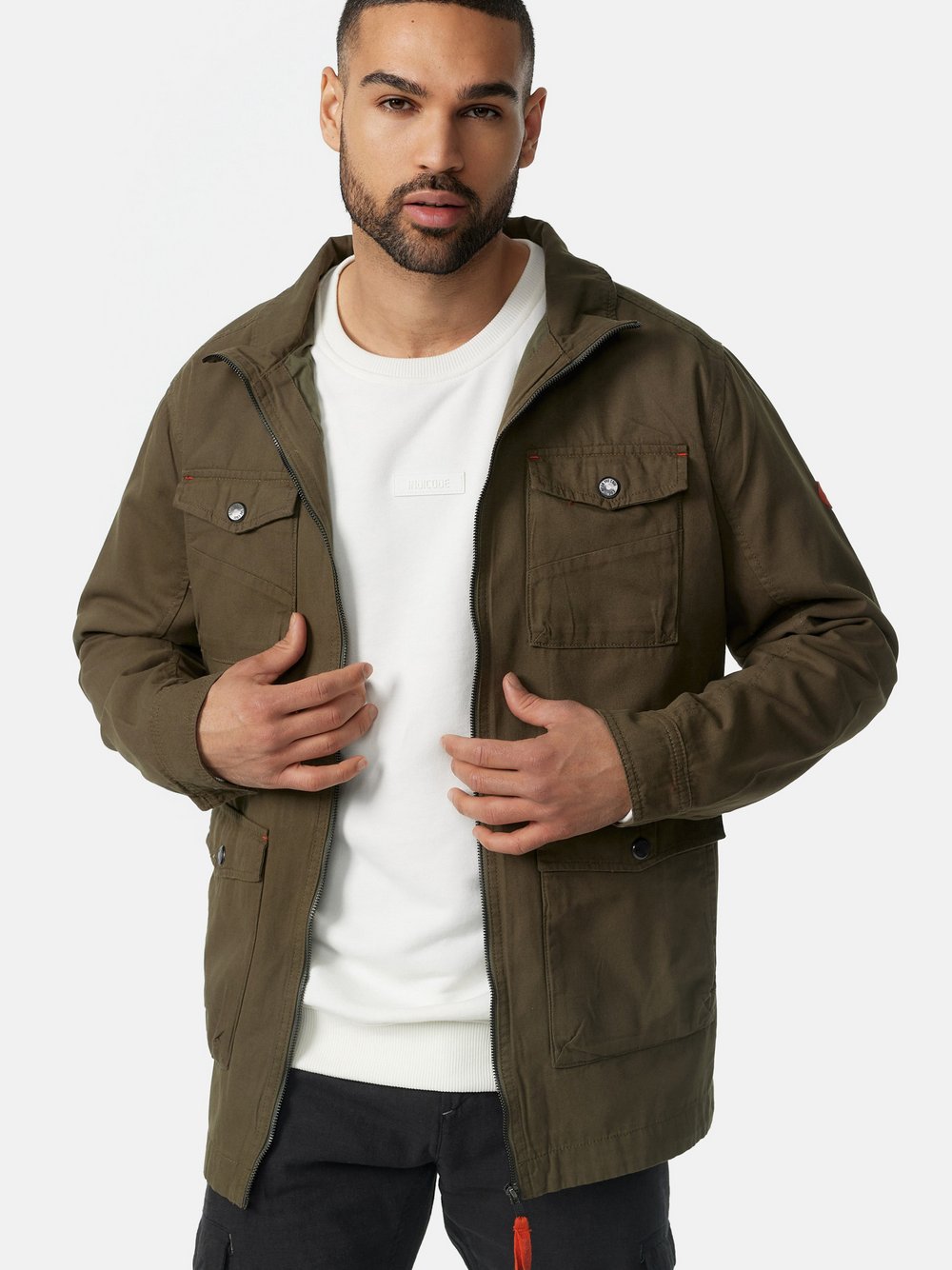 Indicode Übergangsjacke Herren Baumwolle grün, XL