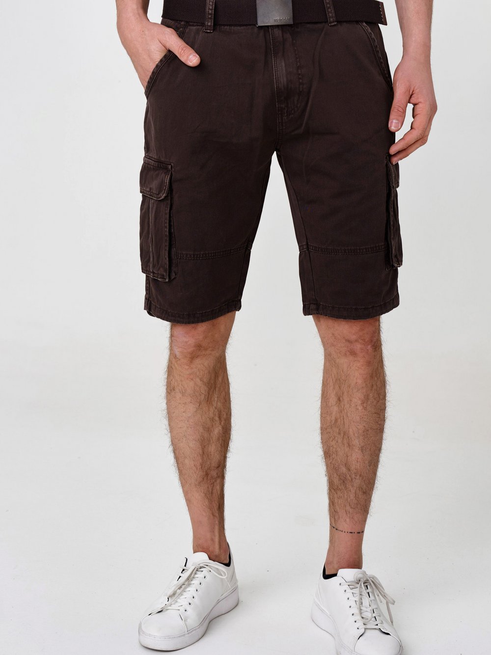 Indicode Shorts Cargo Herren Baumwolle braun, M