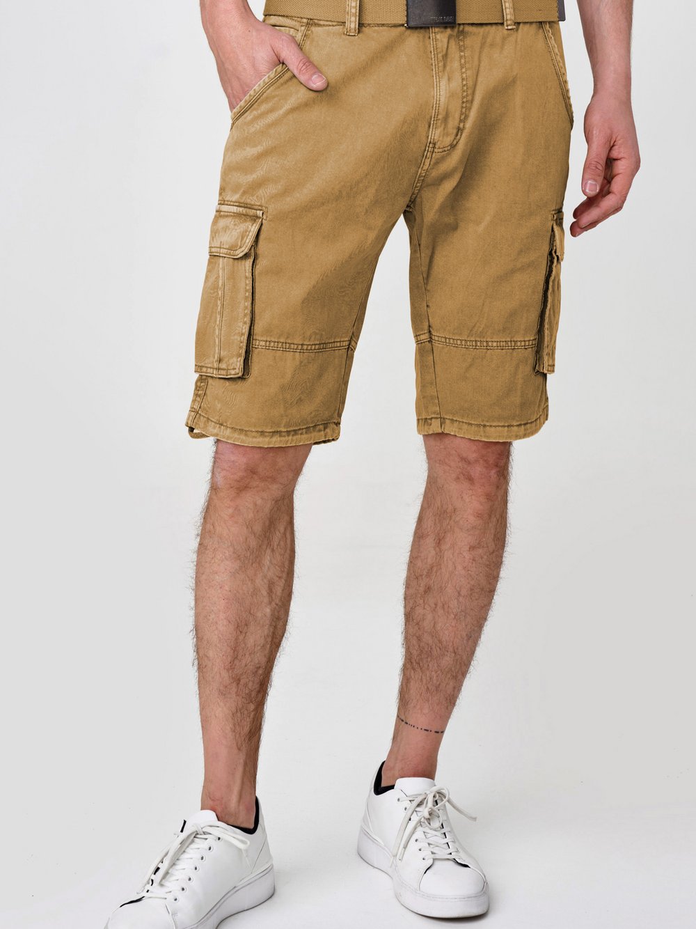 Indicode Shorts Cargo Herren Baumwolle braun, XXL