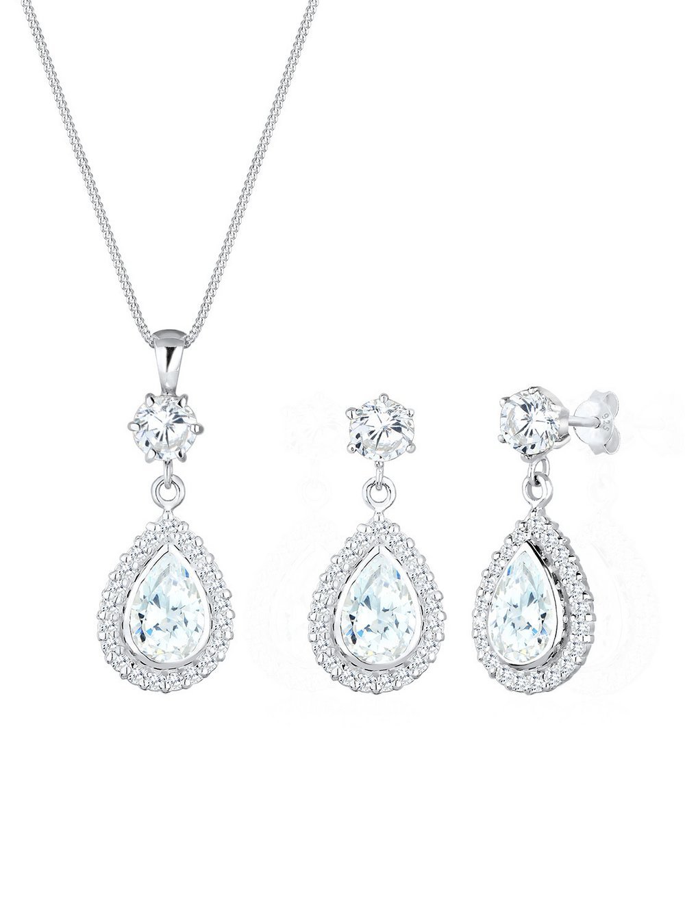 Elli PREMIUM Schmuckset Damen Sterlingsilber silber, 45