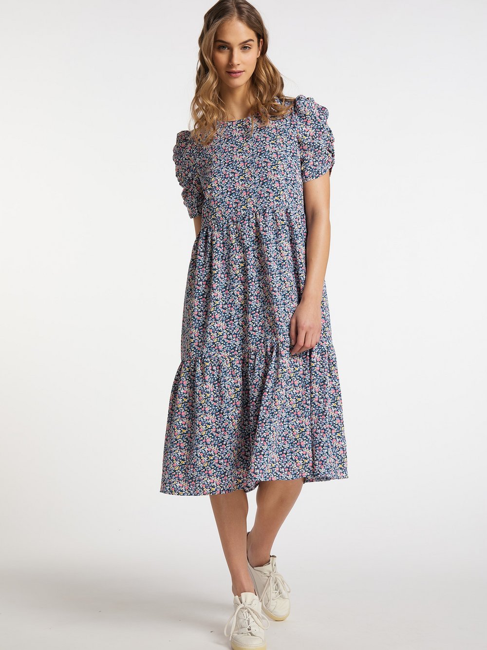 MyMo Midi-Kleid Damen mehrfarbig gemustert, XS