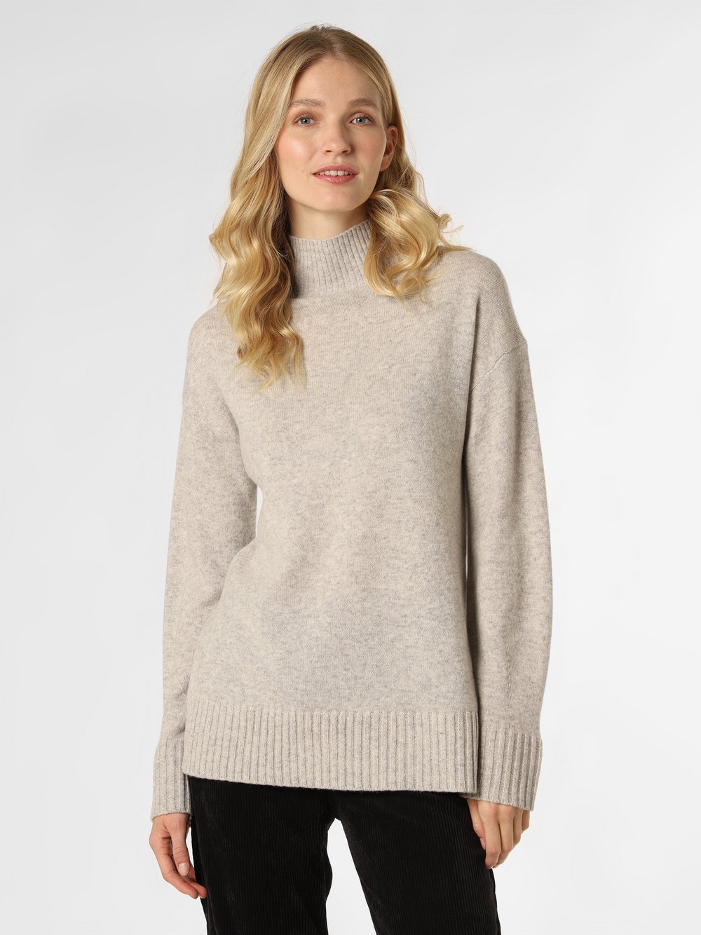 Apriori - Damski sweter z wełny merino, szary