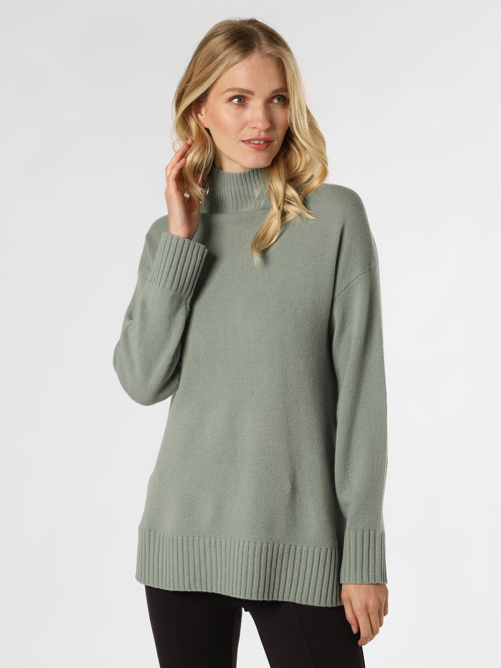 Apriori - Damski sweter z wełny merino, zielony