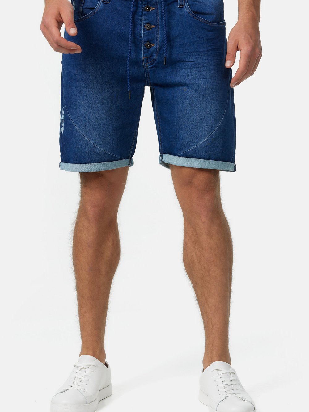 Indicode Shorts Sweat Herren Baumwolle blau, XXL