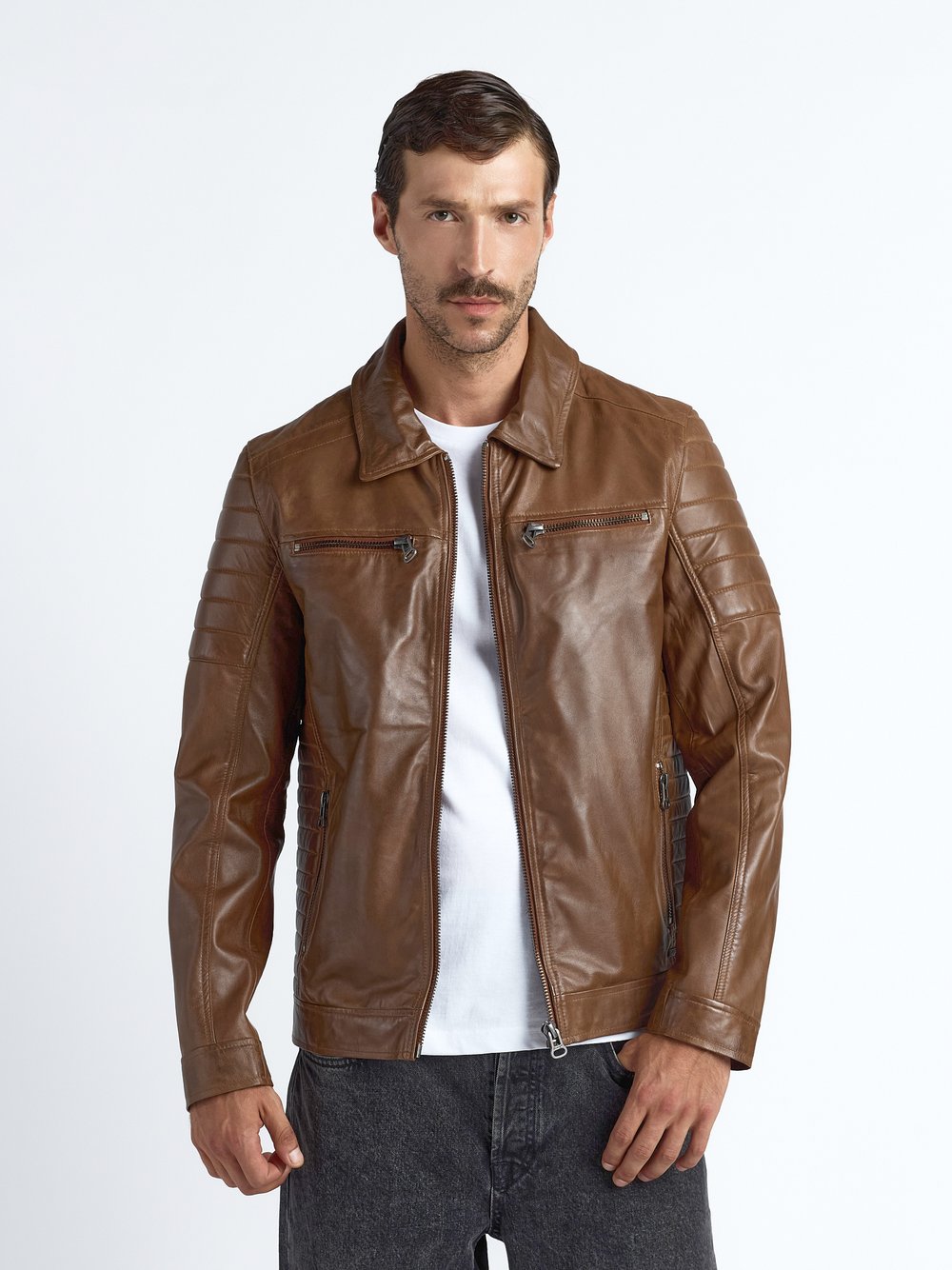 Thumbnail - Maze Lederjacke Herren braun, XXXL