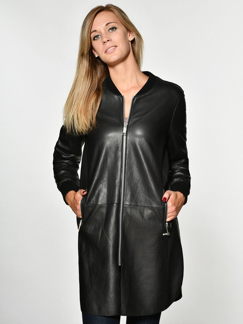 Maze Ledermantel Damen schwarz, S