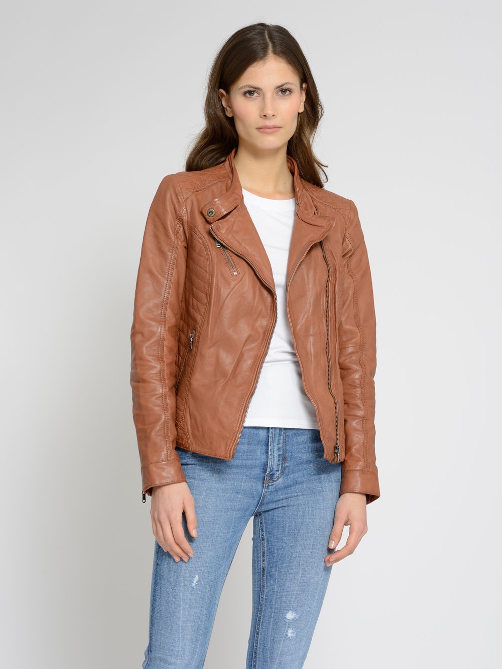 Maze Lederjacke Damen braun, XS