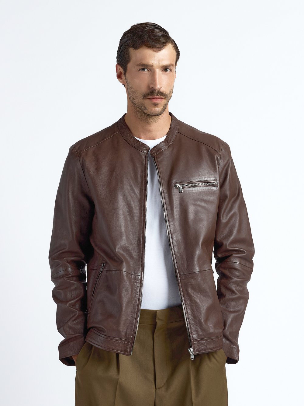 Thumbnail - Maze Lederjacke Herren braun, M