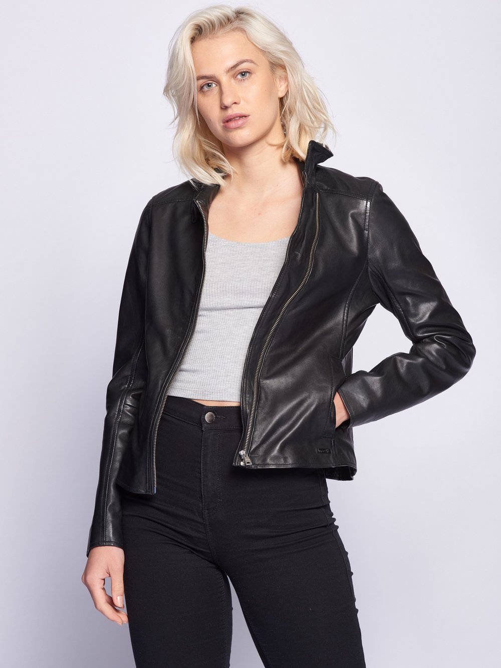 Maze Lederjacke Damen schwarz, M