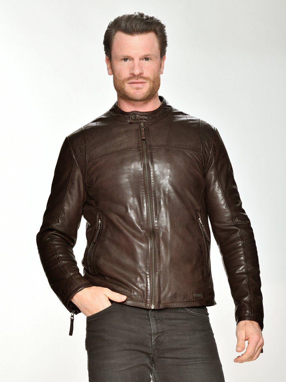 Mustang Lederjacke Herren braun, XXL