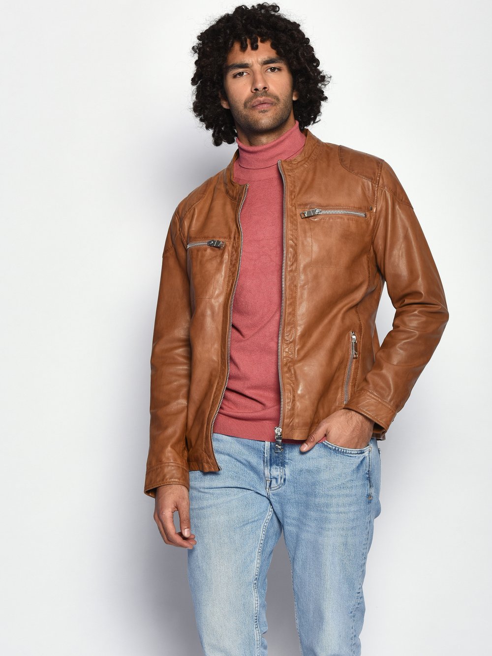 Thumbnail - Maze Lederjacke Herren braun, XXL