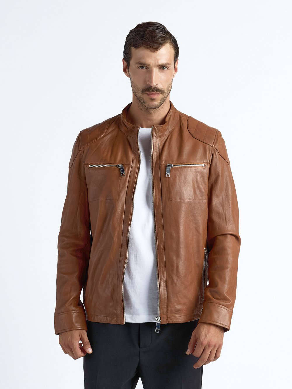 Thumbnail - Maze Lederjacke Herren braun, M