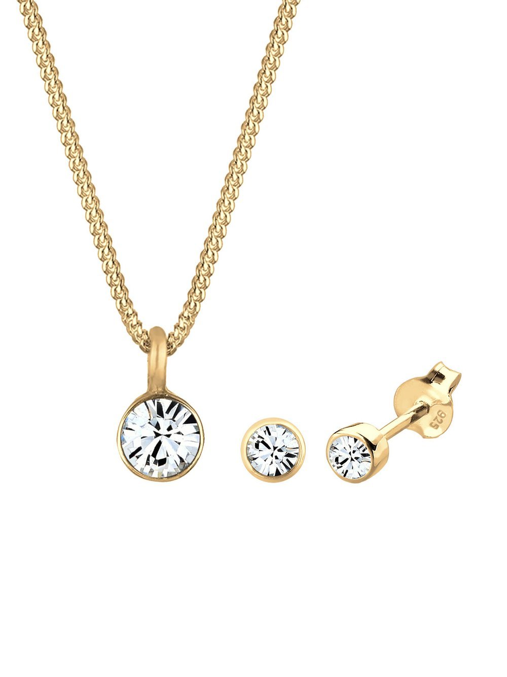 Elli Schmuckset Damen Sterlingsilber gold, 45