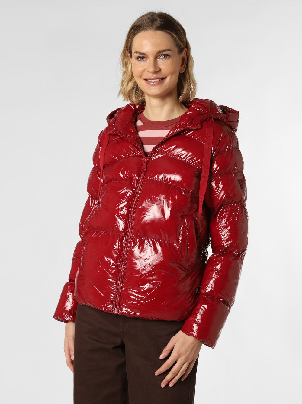 GUESS - Damska kurtka pikowana, czerwony