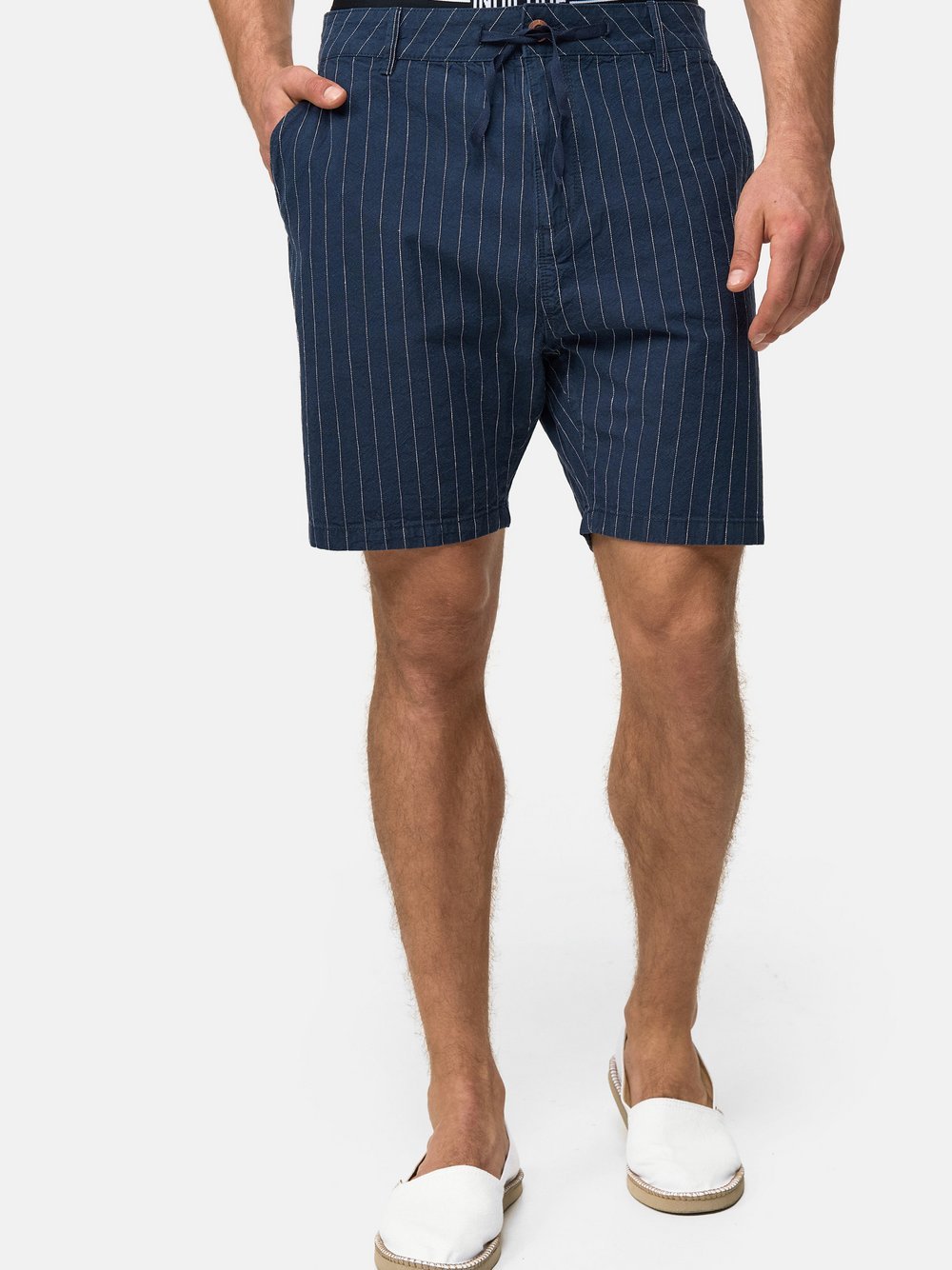 Indicode Shorts Chino Herren Baumwolle blau, L