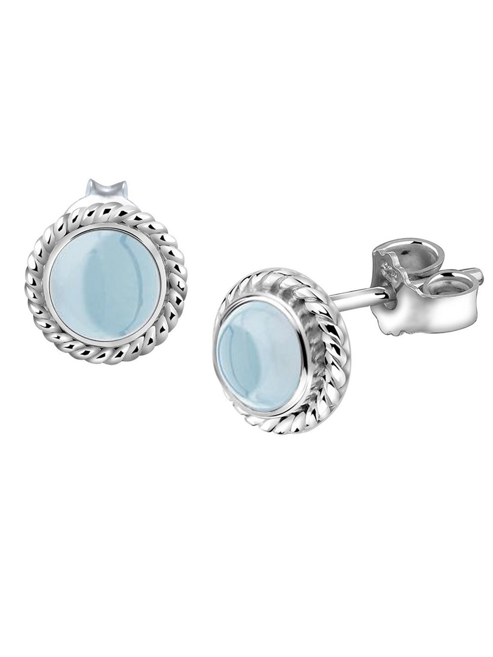 Nenalina Ohrringe Damen Sterlingsilber blau, ONE SIZE