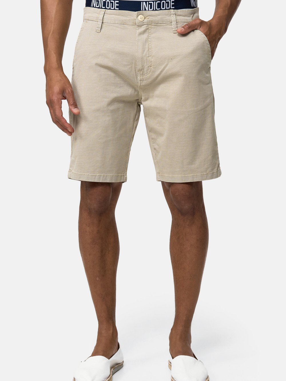 Indicode Shorts Chino Herren Baumwolle beige, XXL