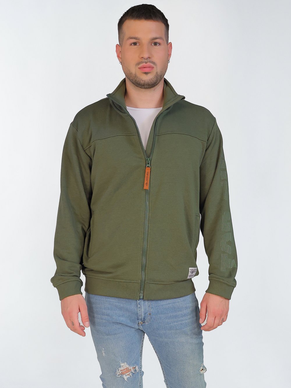 Topgun Sweatjacke Herren Baumwolle grün, XXXXL