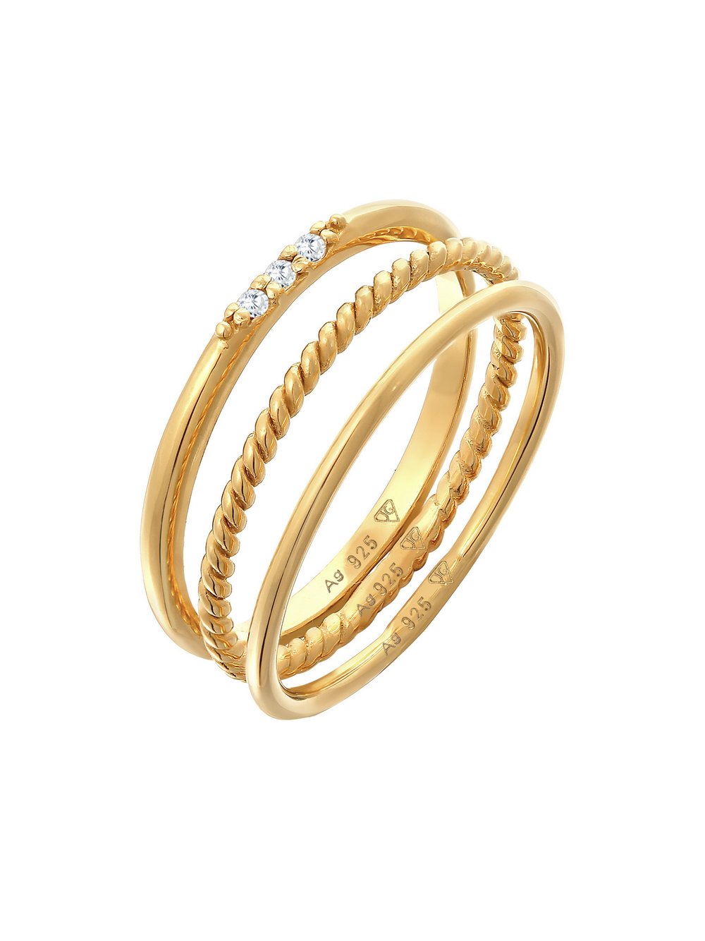 Elli Ring Damen Sterlingsilber gold, 54