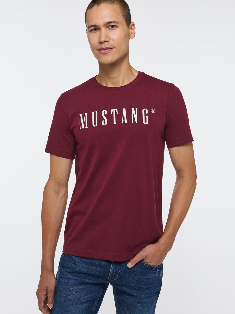 Mustang T-Shirt Herren Baumwolle rot, XXL