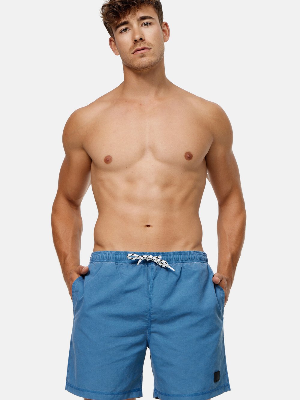 Indicode Badehose Herren Polyamid blau, S