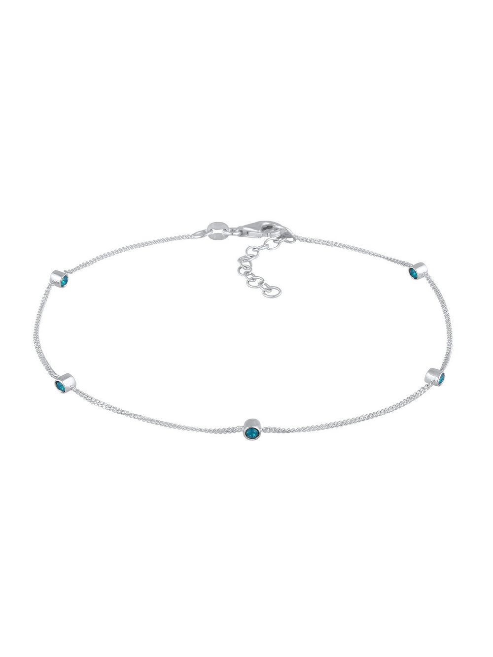 Elli Fußschmuck Damen Sterlingsilber blau, 25