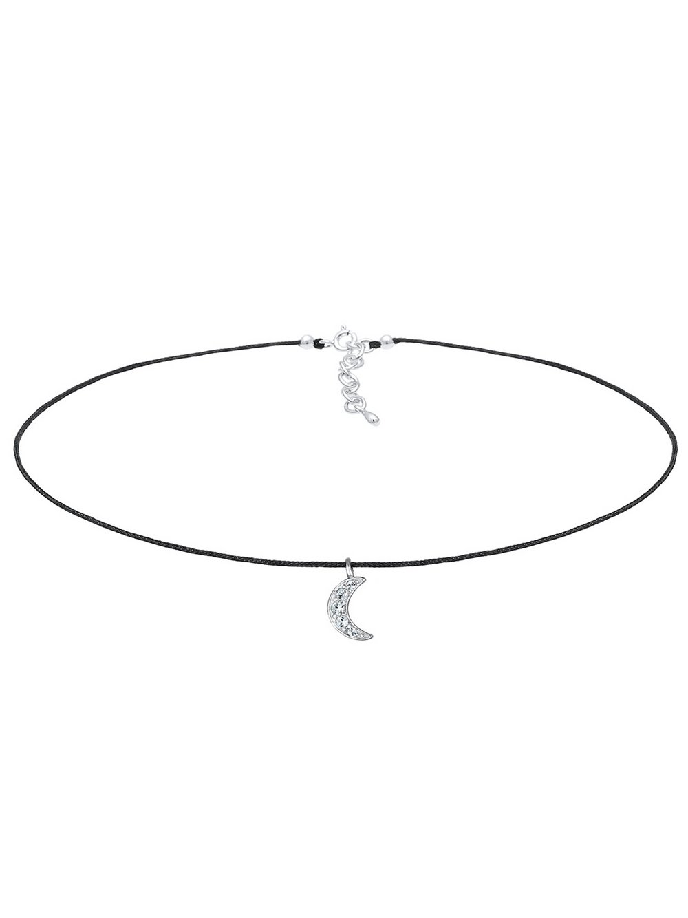 Thumbnail - Elli Halskette Damen Sterlingsilber schwarz, 36