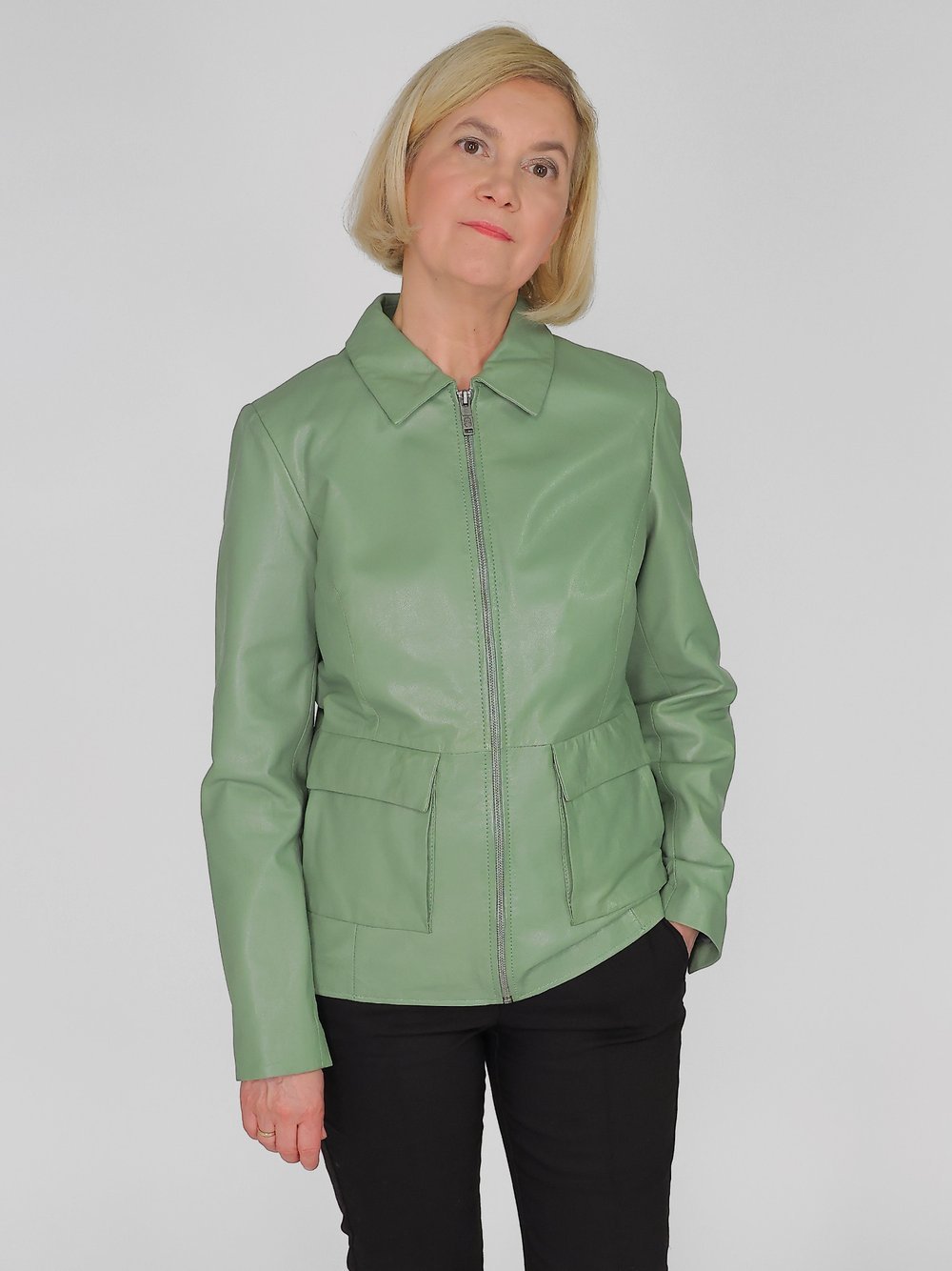 JCC Lederjacke Damen grün, 34