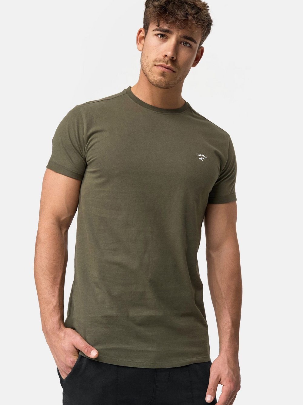 Indicode T-Shirt Herren Baumwolle grün, M