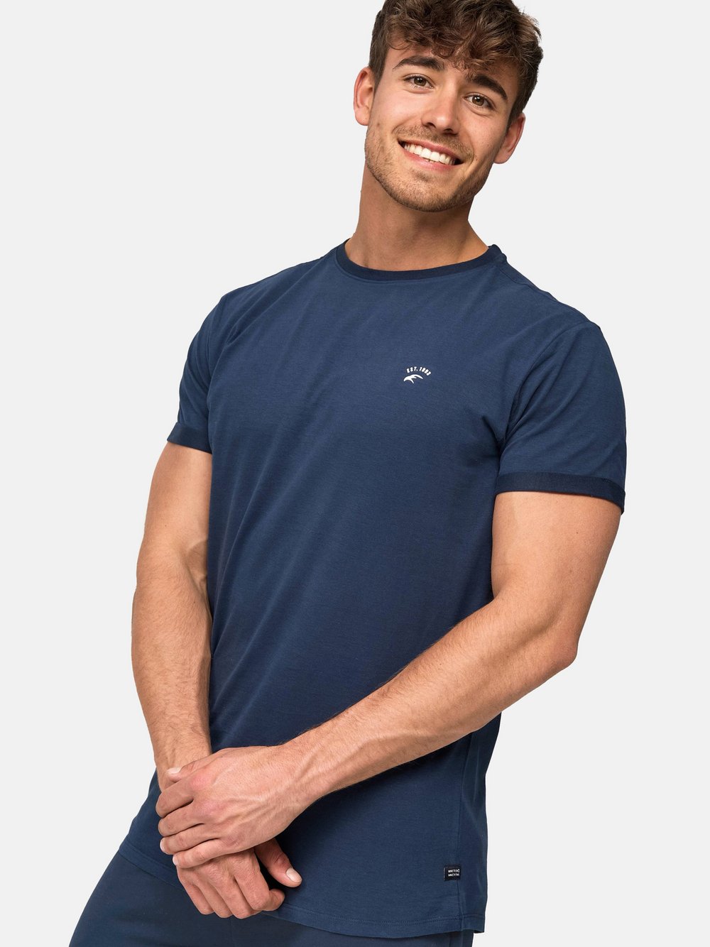 Indicode T-Shirt Herren Baumwolle blau, L