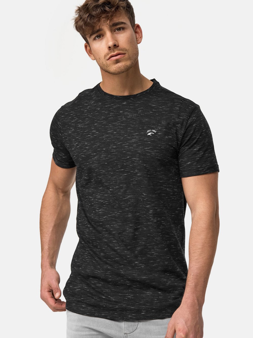 Indicode T-Shirt Herren Baumwolle schwarz, S