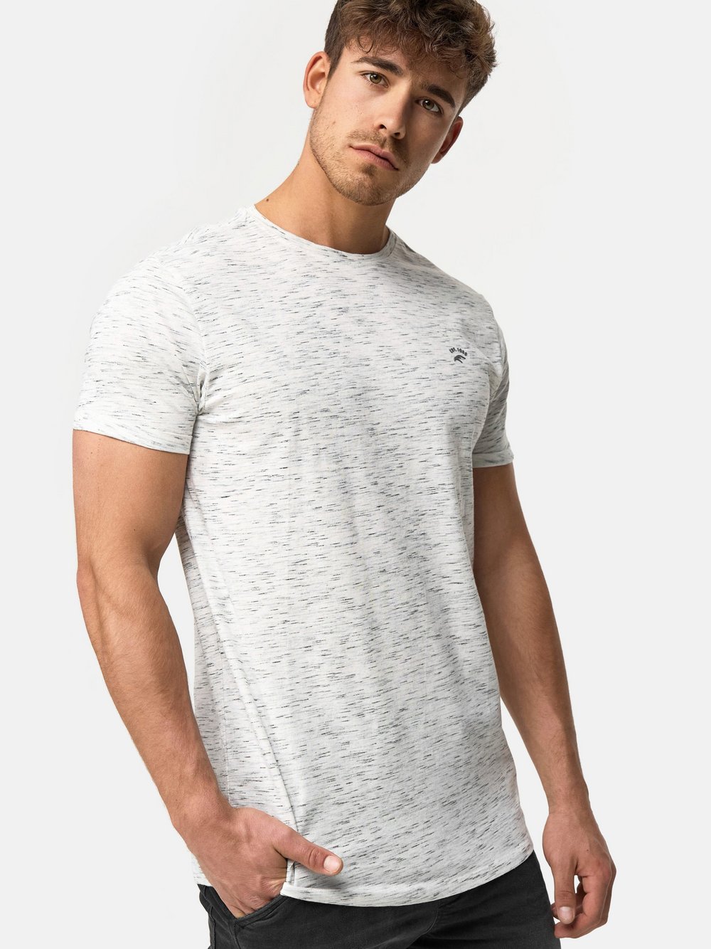 Indicode T-Shirt Herren Baumwolle beige, L